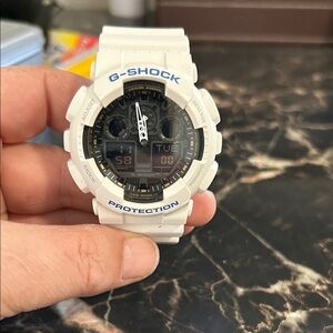 G-Shock White and Black Analog-Digital Watch